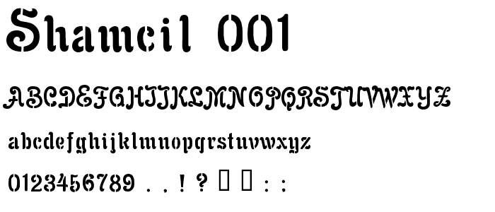 Shamcil 001 font